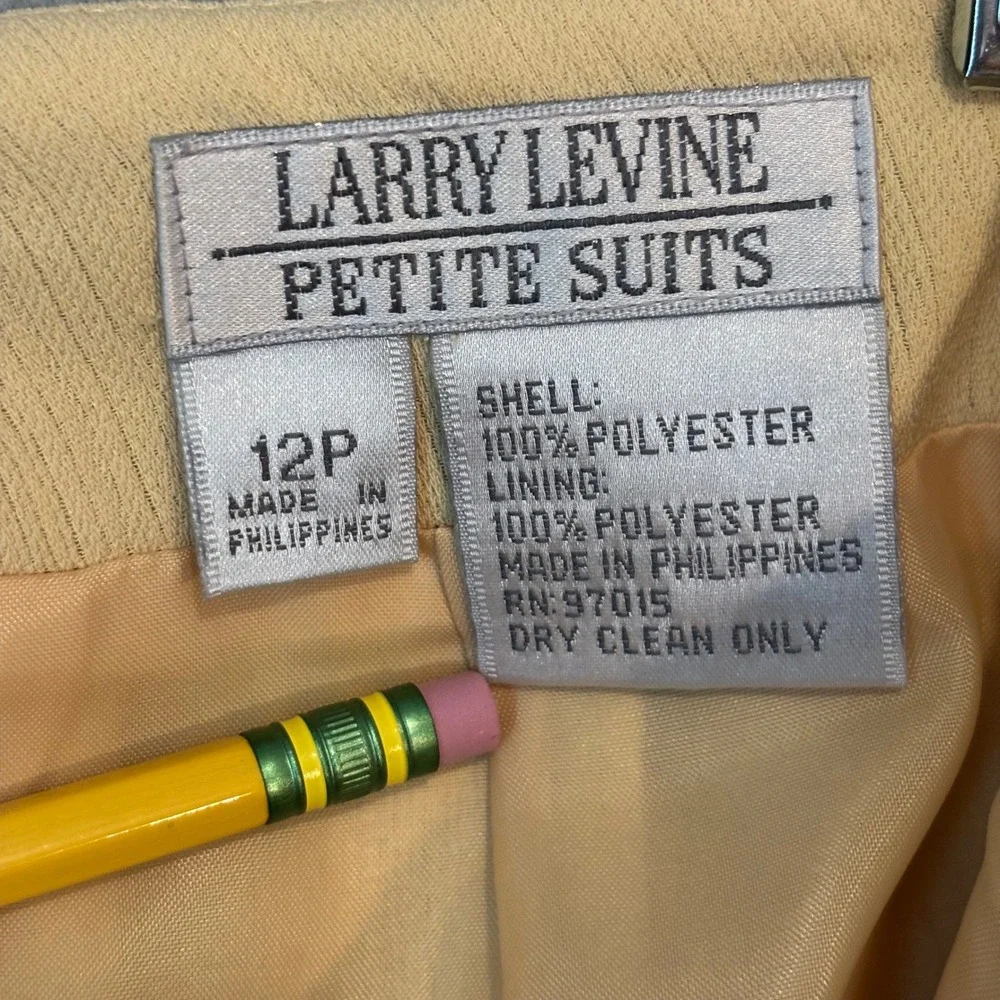 Vintage Larry Levine Women's 12 Petite Maxi Skirt Buttercream Yellow Cottagecore
